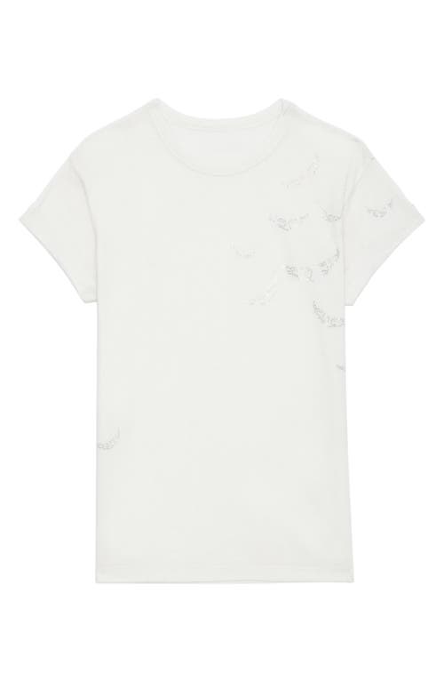 Shop Zadig & Voltaire Anya Rain Strass Wings Embellished Graphic T-shirt In Judo