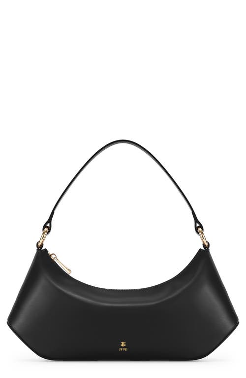 Lily Faux Leather Shoulder Bag in Black