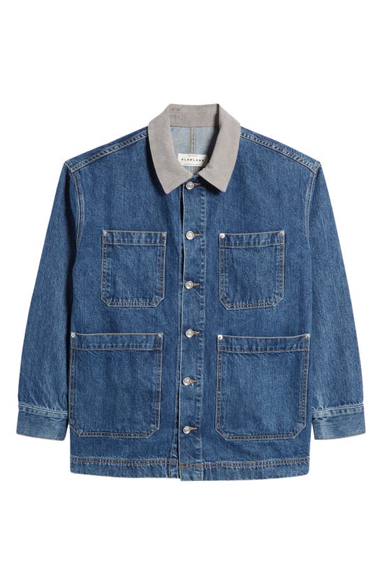 Shop Slvrlake Oversize Denim Workwear Jacket In Forbidden Love