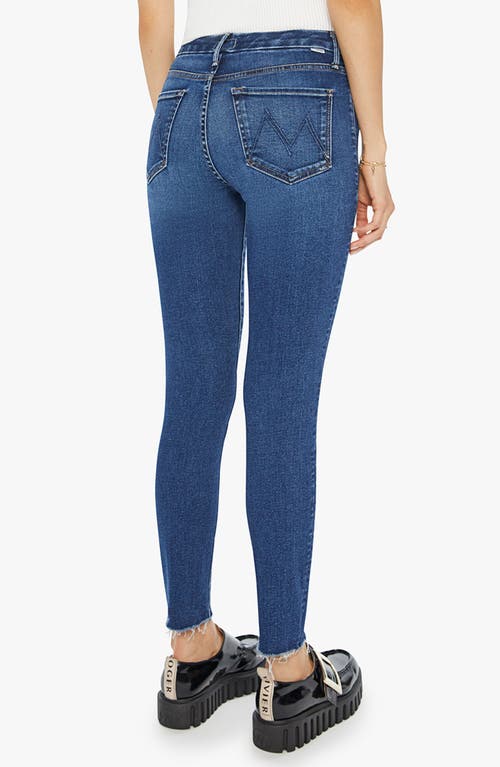 Shop Mother The Looker Fray Hem Ankle Skinny Jeans In Yakkity Yak