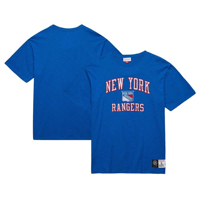 Shop Mitchell & Ness Blue New York Rangers Legendary Slub T-shirt