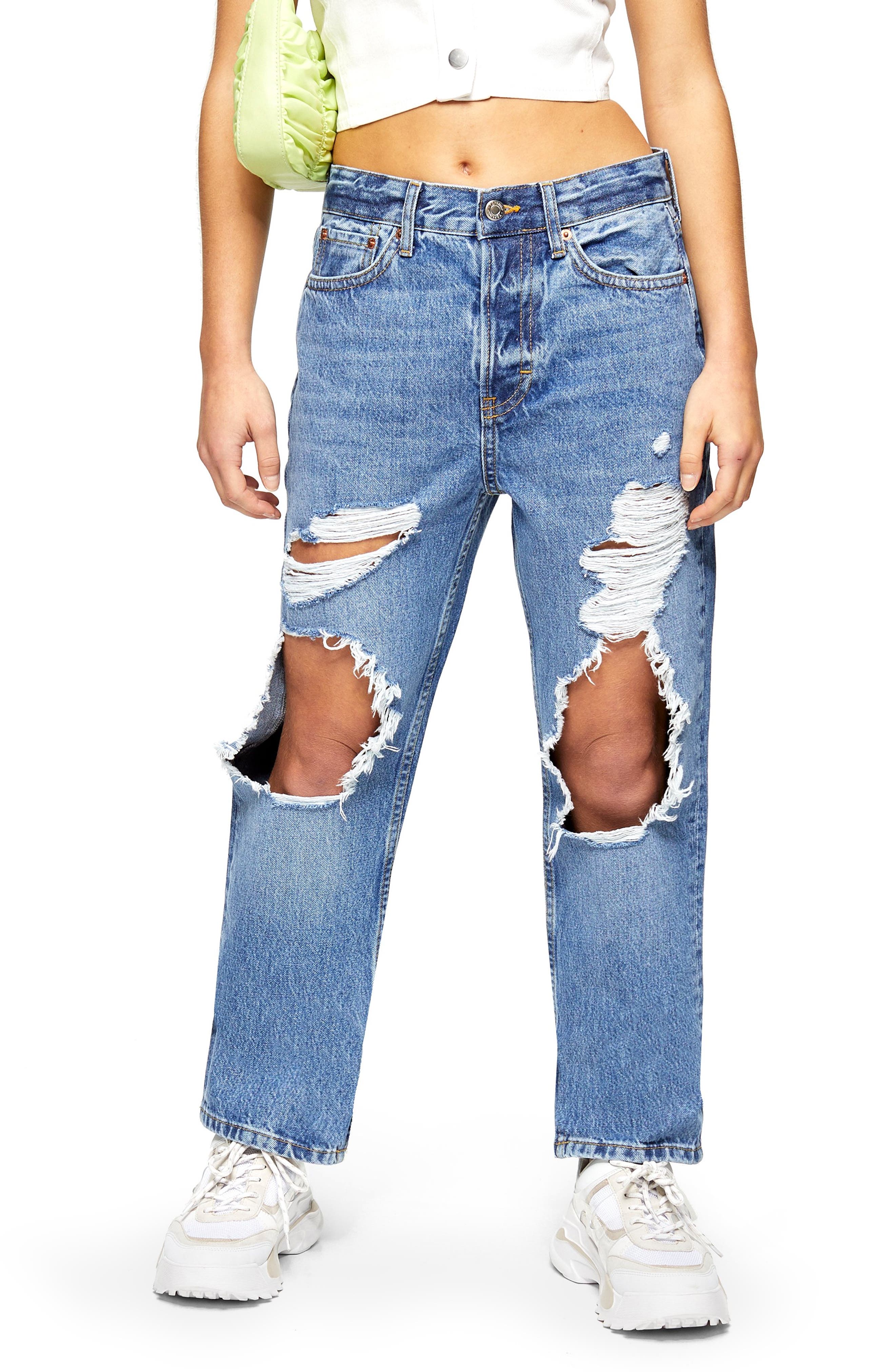 ripped dad jeans