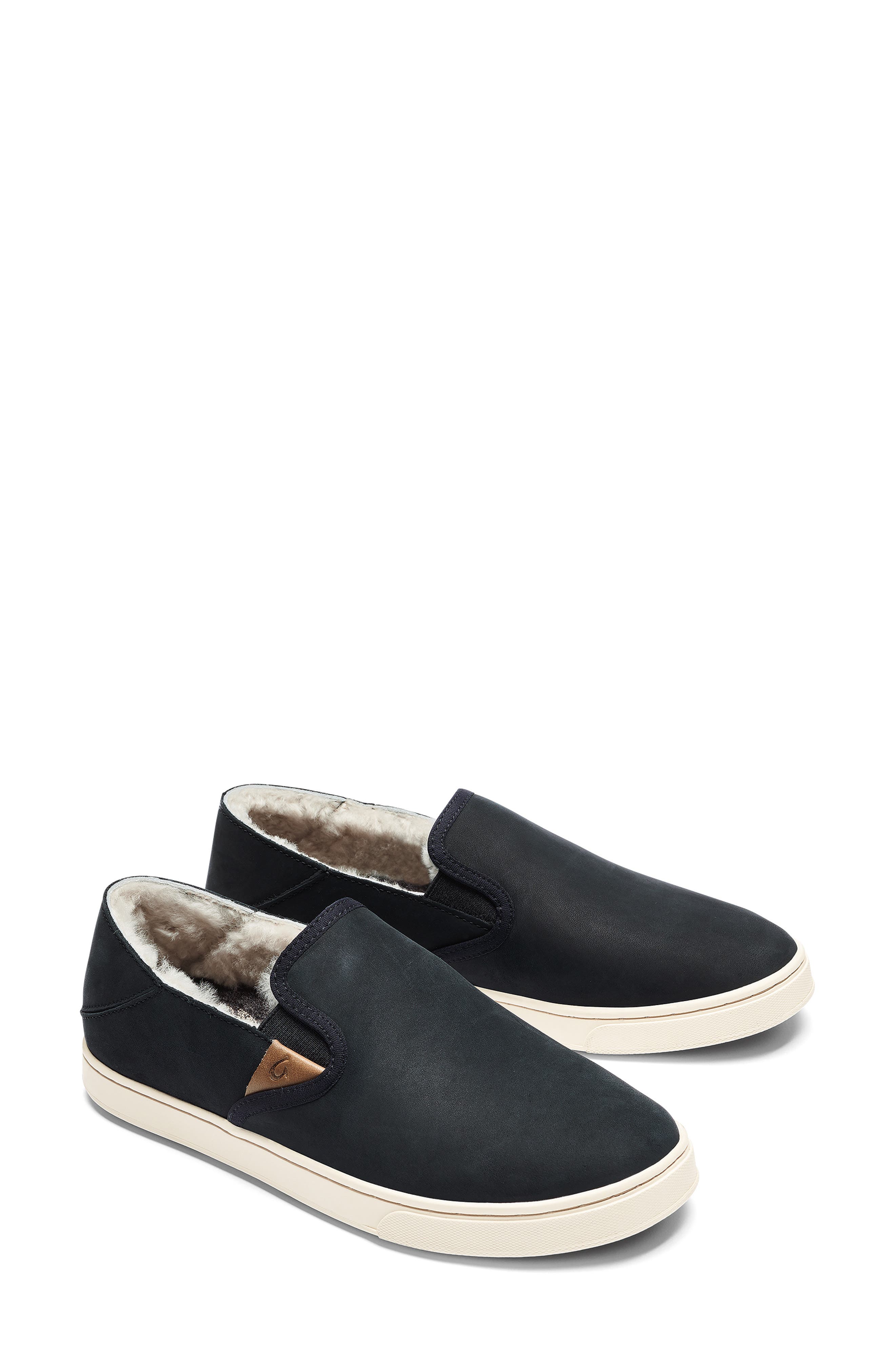 lined slip on sneakers