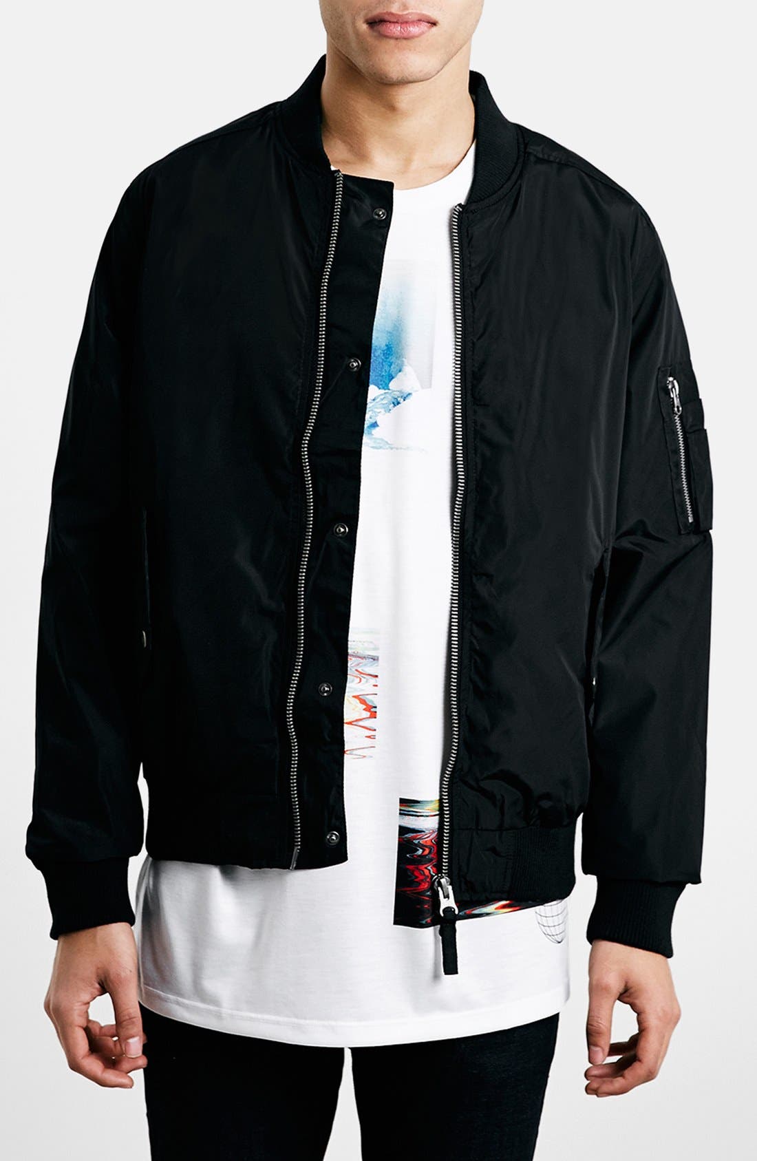 topman black jacket