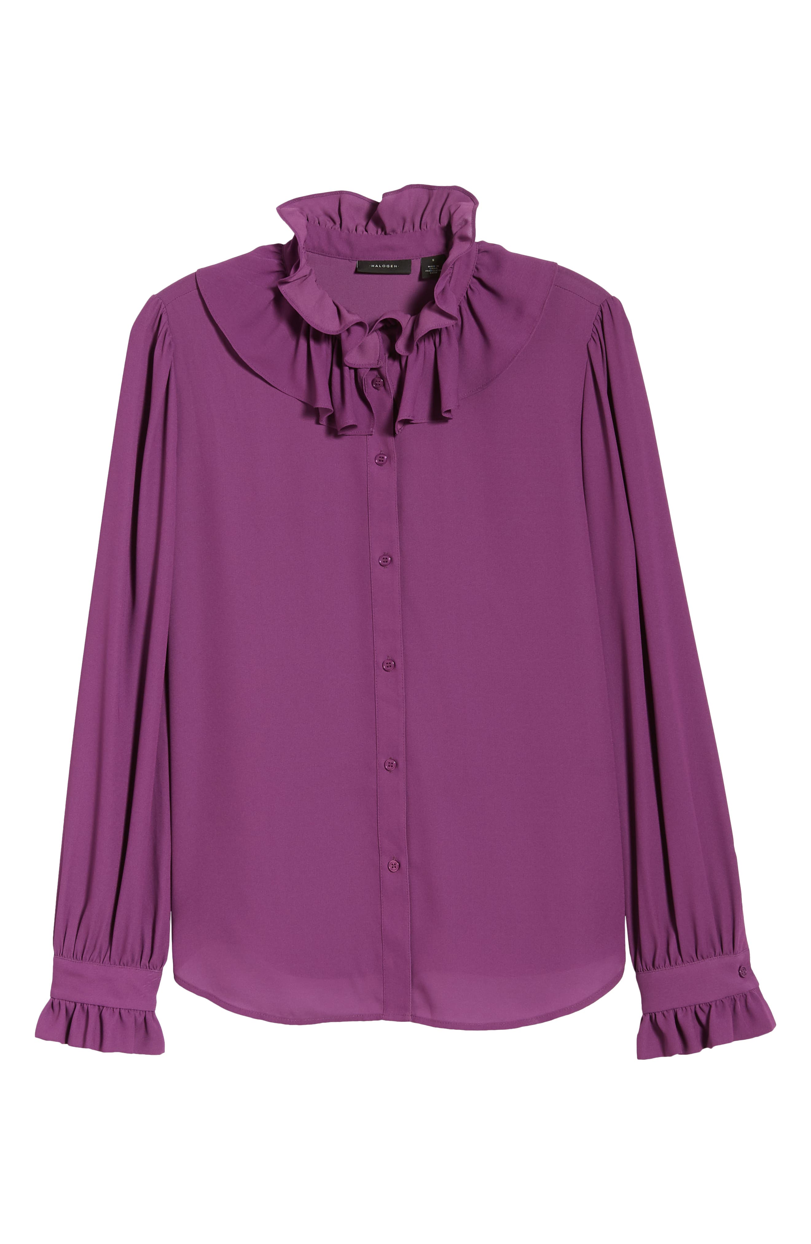 halogen ruffle neck blouse