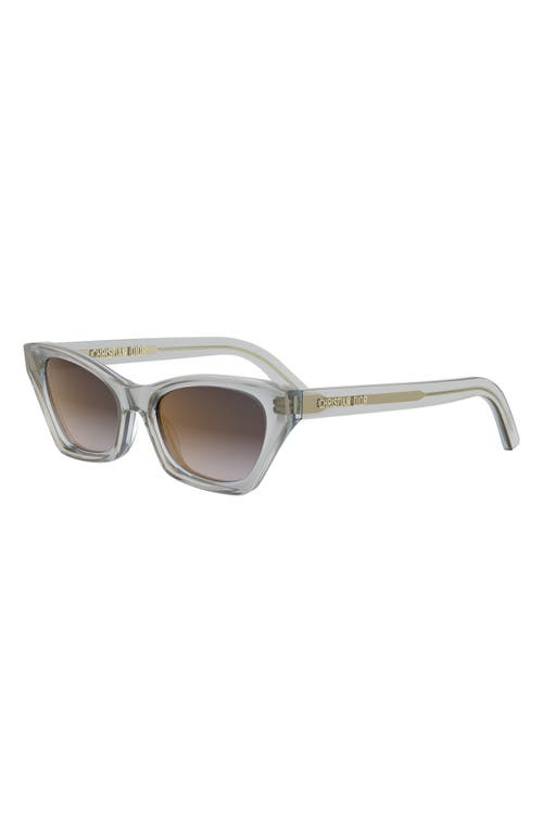 Shop Dior Midnight B1i 53mm Butterfly Sunglasses In Grey/other/smoke Mirror