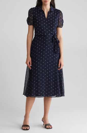 Buy Lucky Brand Printed Mini Prep Dress - Blue At 72% Off
