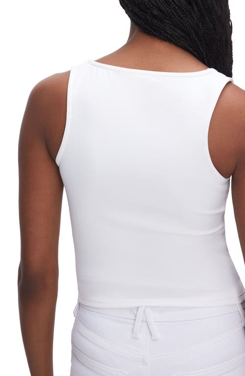 GOOD AMERICAN GOOD AMERICAN SCUBA SCOOP NECK CROP TANK 