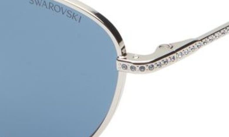 Shop Swarovski 58mm Cat Eye Sunglasses In Silver