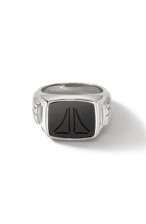 John Hardy Black Onyx Signet Ring in Silver at Nordstrom