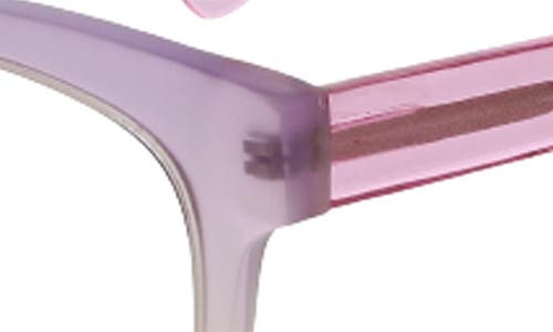 Oscar De La Renta 49mm Square Optical Glasses In Light Purple To Clear Ombre