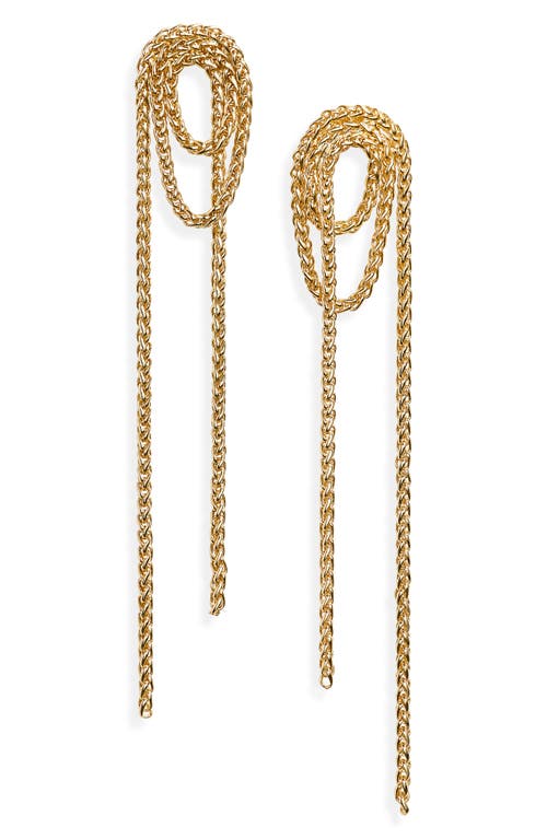 Shashi Vroom Chain Drop Earrings in Gold