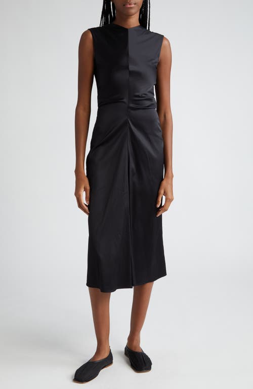 Proenza Schouler Ella Sleeveless Matte Satin Dress Black at Nordstrom,