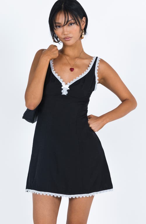 PRINCESS POLLY PRINCESS POLLY FYFE SCALLOPED LACE TRIM MINIDRESS