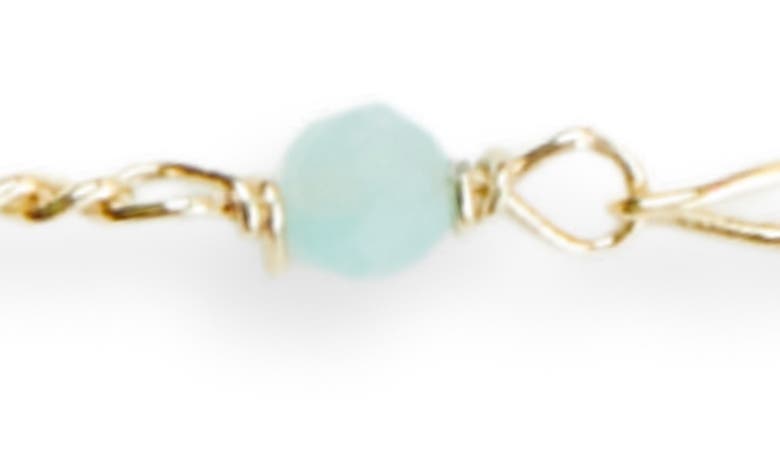 Argento Vivo Amazonite Figaro Chain Necklace In Gold