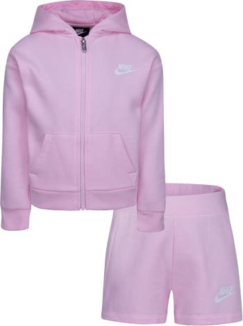 Nike Kids' Club Fleece Zip Jacket & Shorts Set | Nordstromrack