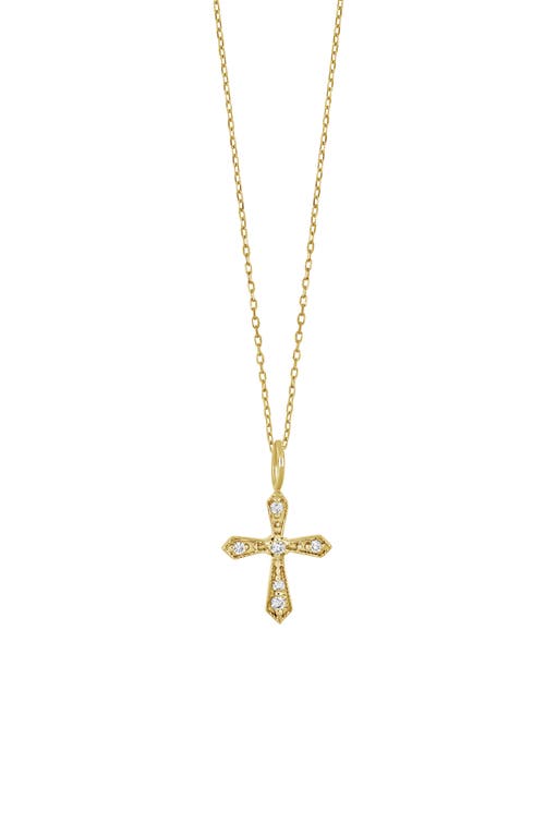 Bony Levy Icon Diamond Cross Pendant Necklace in 18K Yellow Gold at Nordstrom