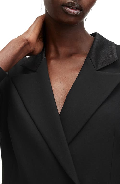 Shop Allsaints Erykah Long Sleeve Blazer Dress In Black