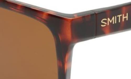 Shop Smith Headliner 55mm Rectangle Sunglasses In Tortoise/polarized Brown