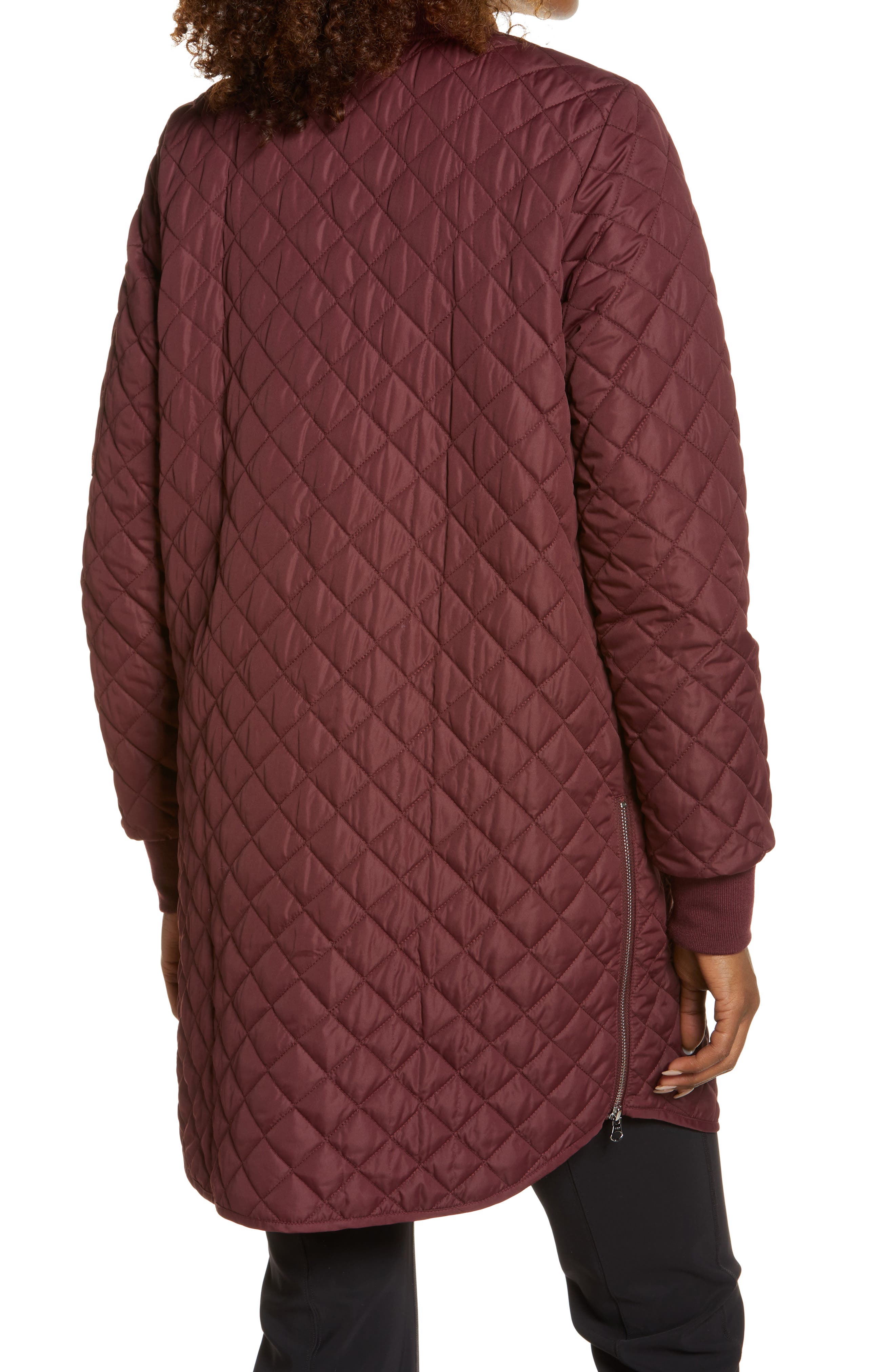 longline quilted bomber