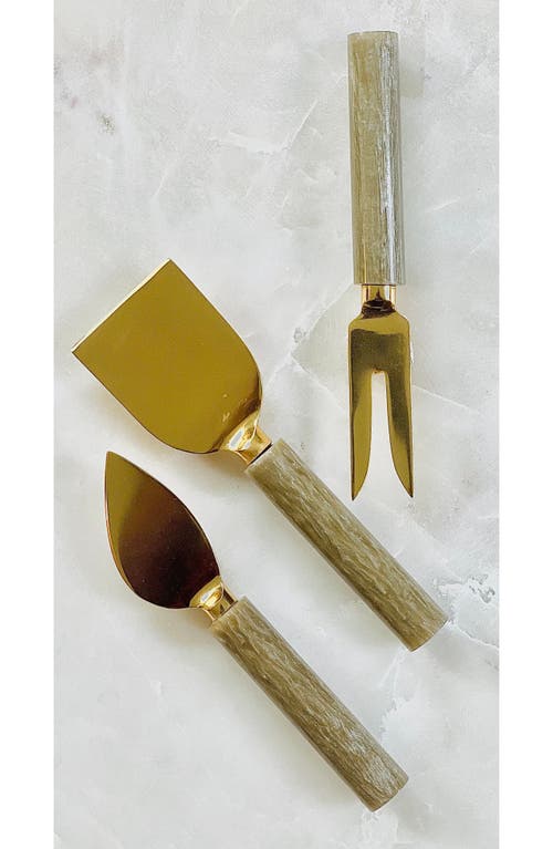 Tiramisu 3-piece Cheese Serving Set In Brown