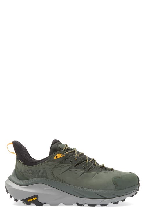 Shop Hoka Kaha Low Gore-tex® Waterproof Sneaker In Thyme/radiant Yellow