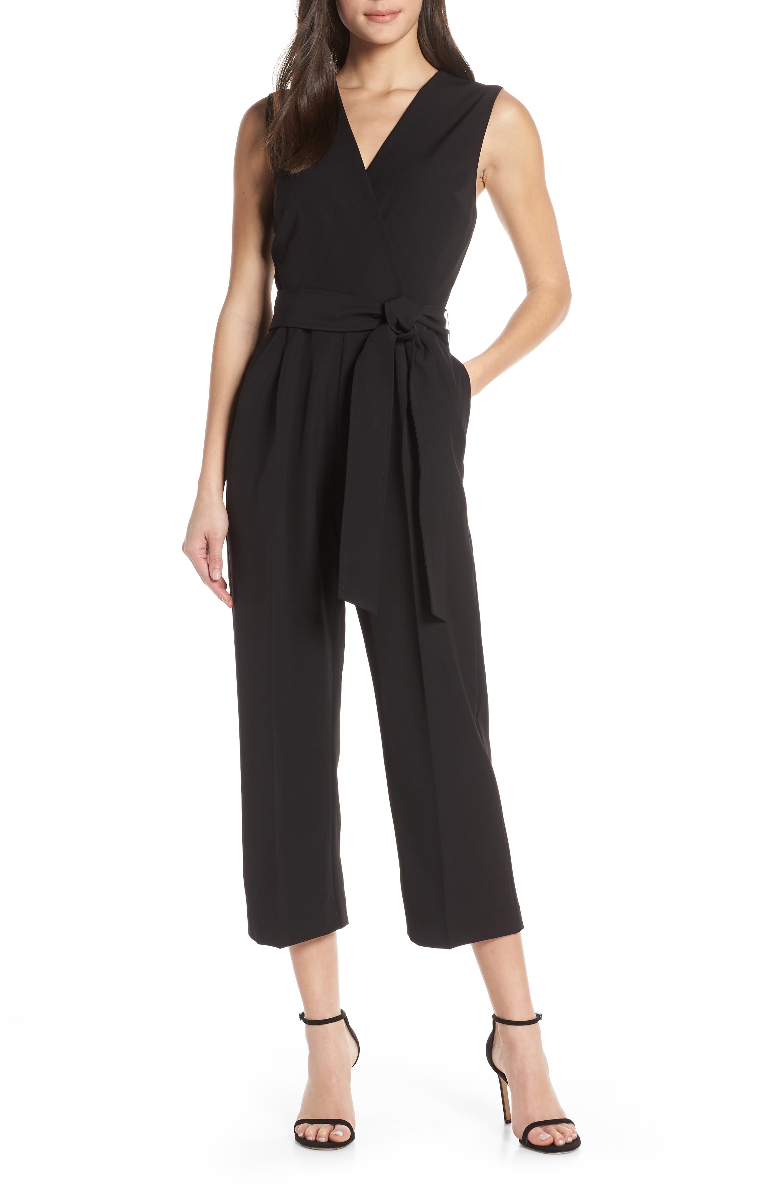 v neck wrap jumpsuit