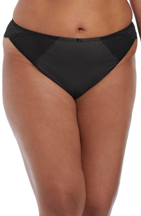 Charley Full Figure Mesh & Lace Brazilian Briefs