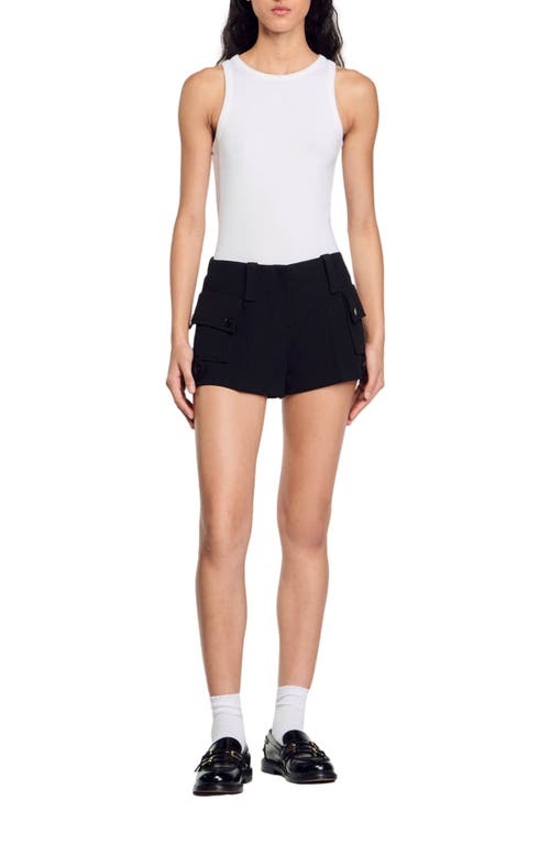 Sandro Hotpants With Pockets In Black