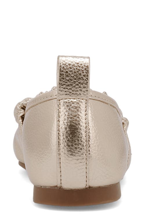 Mia Uliana Mary Jane Flat In Soft Gold