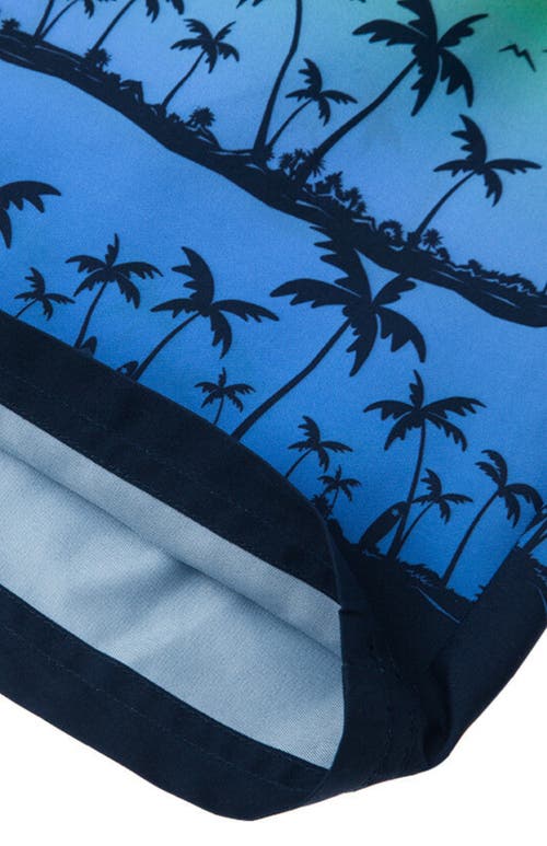 Shop Rokka&rolla Kid's Swim Trunks With Mesh Lining And Upf 50+ Protection In Island Paradise