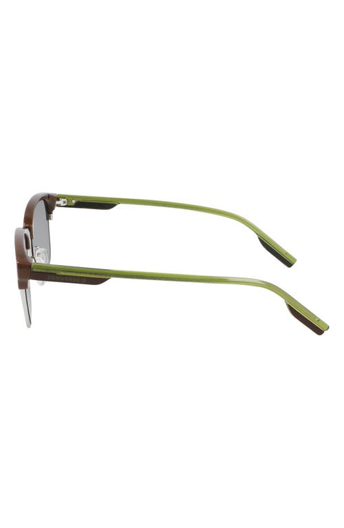 Shop Converse Disrupt 52mm Round Sunglasses In Dark Root/green