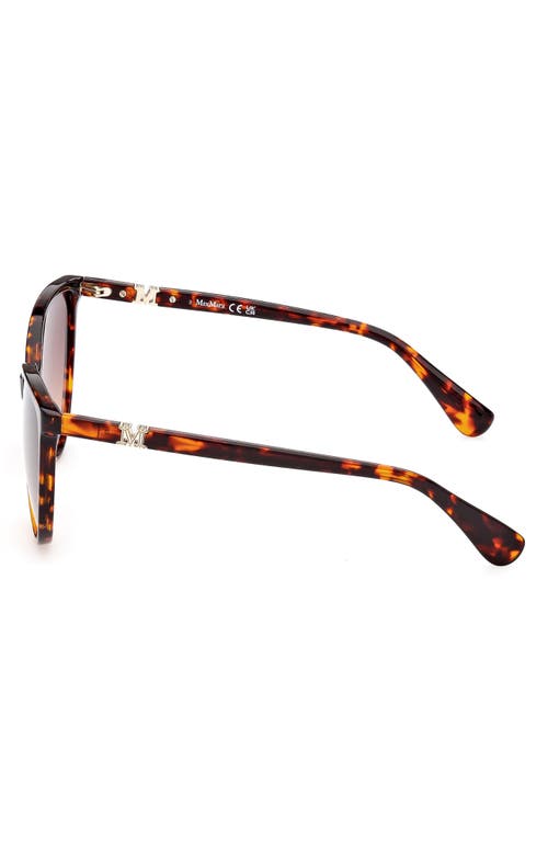 Shop Max Mara 58mm Gradient Butterfly Sunglasses In Red Havana/gradient Brown