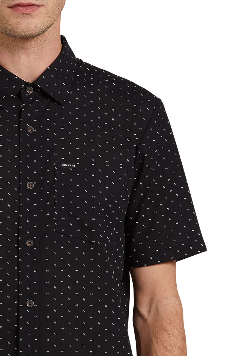 Volcom Stallcup Dobby Short Sleeve Button-Up Shirt, Alternate, color, 