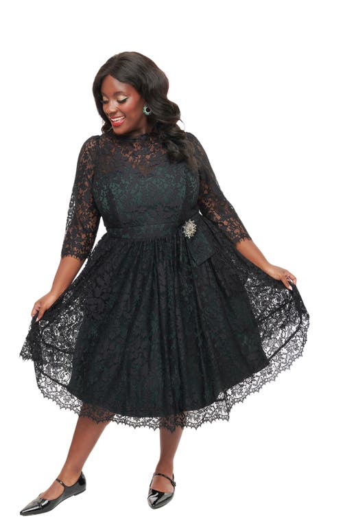 UNIQUE VINTAGE UNIQUE VINTAGE PLUS SIZE LACE SWING DRESS