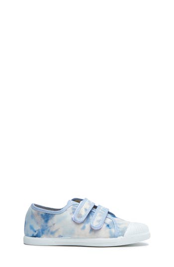 Childrenchic Tie Dye Double Strap Canvas Sneaker In Blue