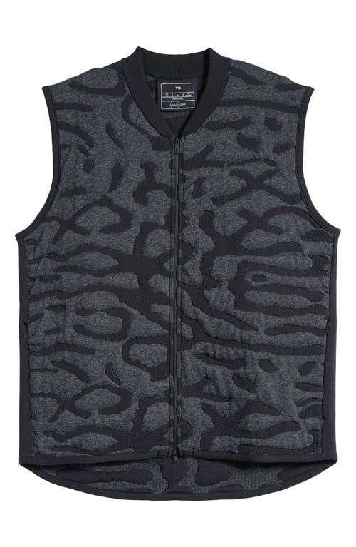 Y-3 M Reflective Textured Running Vest in Black 