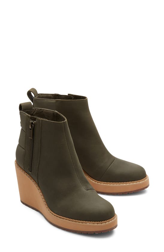 TOMS RAVEN WEDGE BOOTIE
