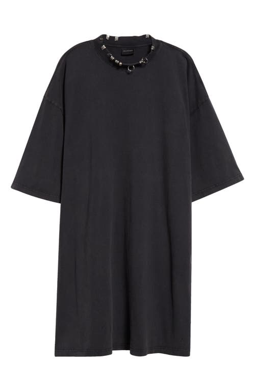 Balenciaga Piercing Hardware T-Shirt Minidress 1000 Black at