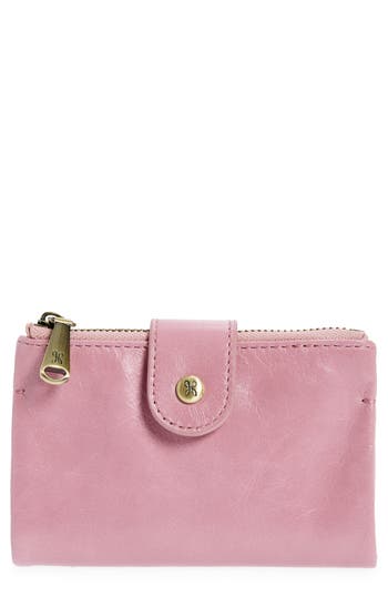 Hobo Ray Leather Bifold Wallet In Pink