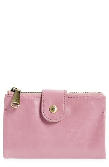 Hobo Ray Leather Bifold Wallet In Lilac Rose