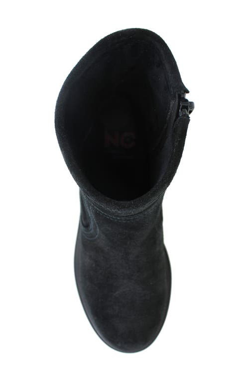 National Comfort Rafaela Platform Bootie In Black Suede