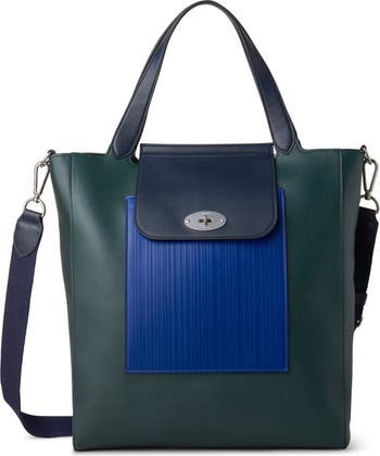 Paul Smith Leather-Trim Messenger Bag - Blue