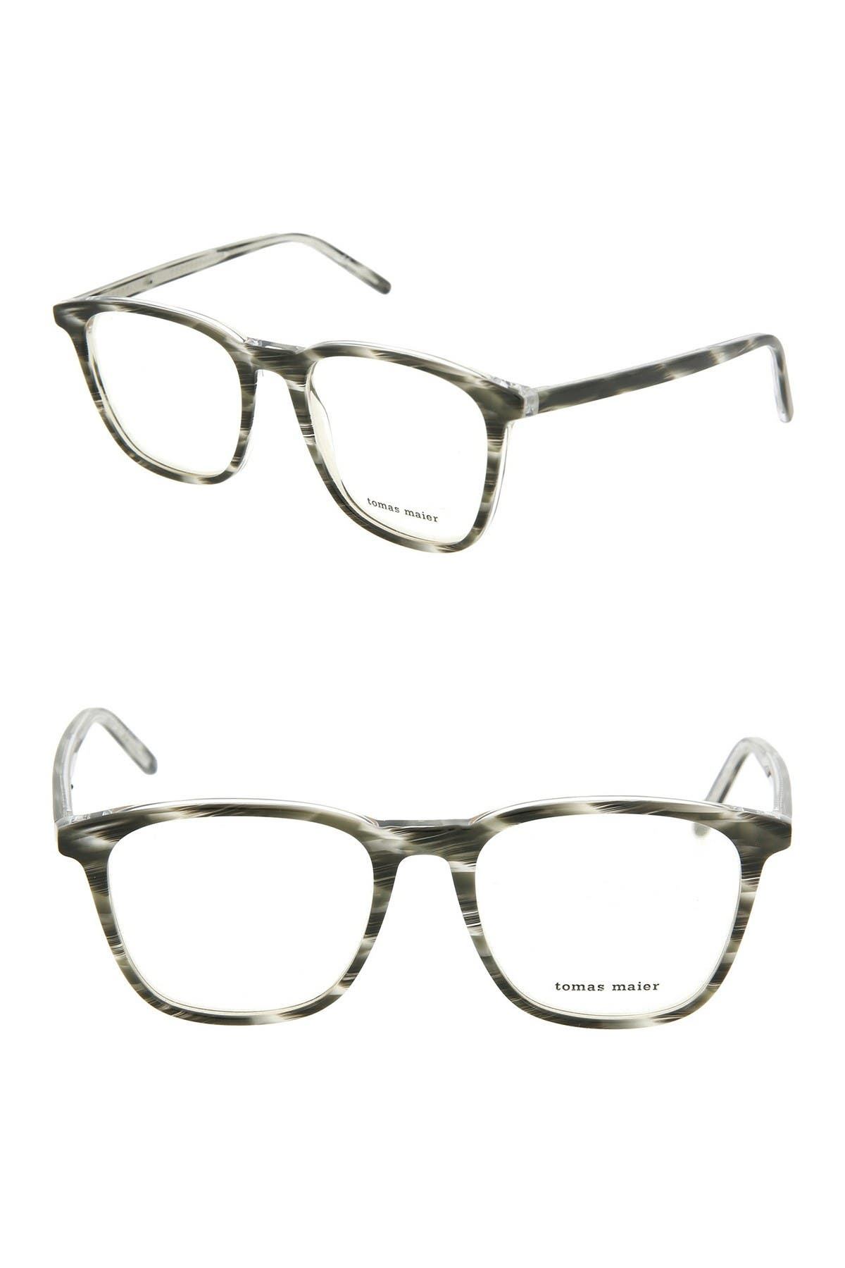 Tomas Maier 51mm Square Optical Frames In Grey Clear
