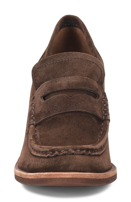 Kork-ease Women's Modeste Heeled Loafer In Dark Castagno Suede