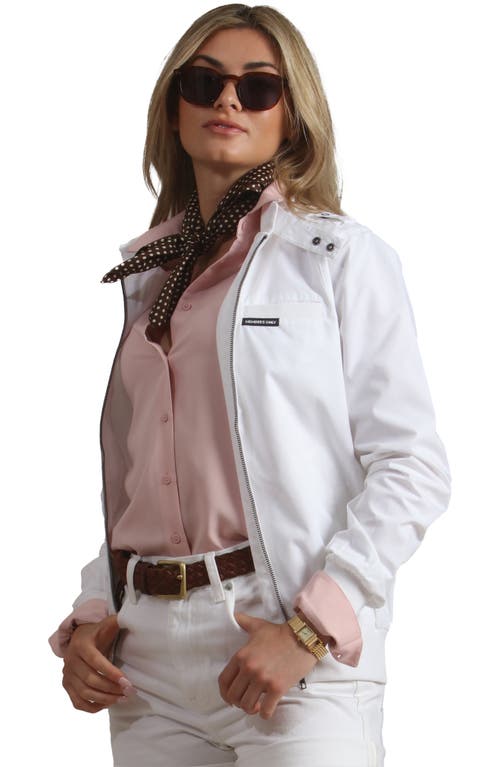 Members Only Classic Iconic Racer Jacket In White