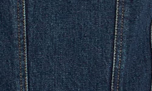 Grey Lab Strapless Corset Denim Jumpsuit In Navy