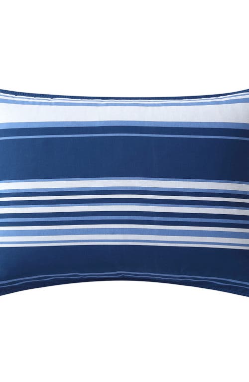Nautica Lakeview Stripe Comforter & Sham Set In Grey/blue
