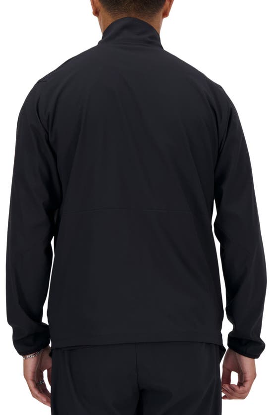 Shop New Balance Athletics Stretch Woven Jacket In Black