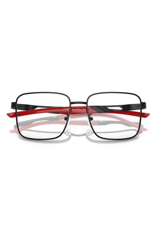 Scuderia Ferrari 56mm Square Optical Glasses In Matte Black